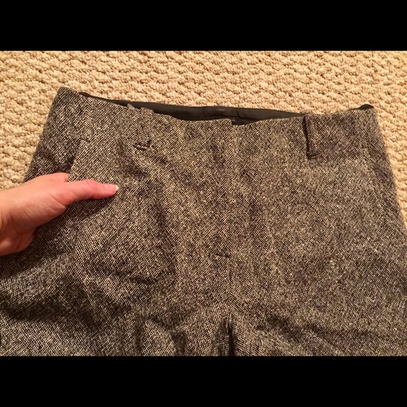 NWOT Express Herringbone Wide Leg Cuffed Wool - Picture 5 of 6